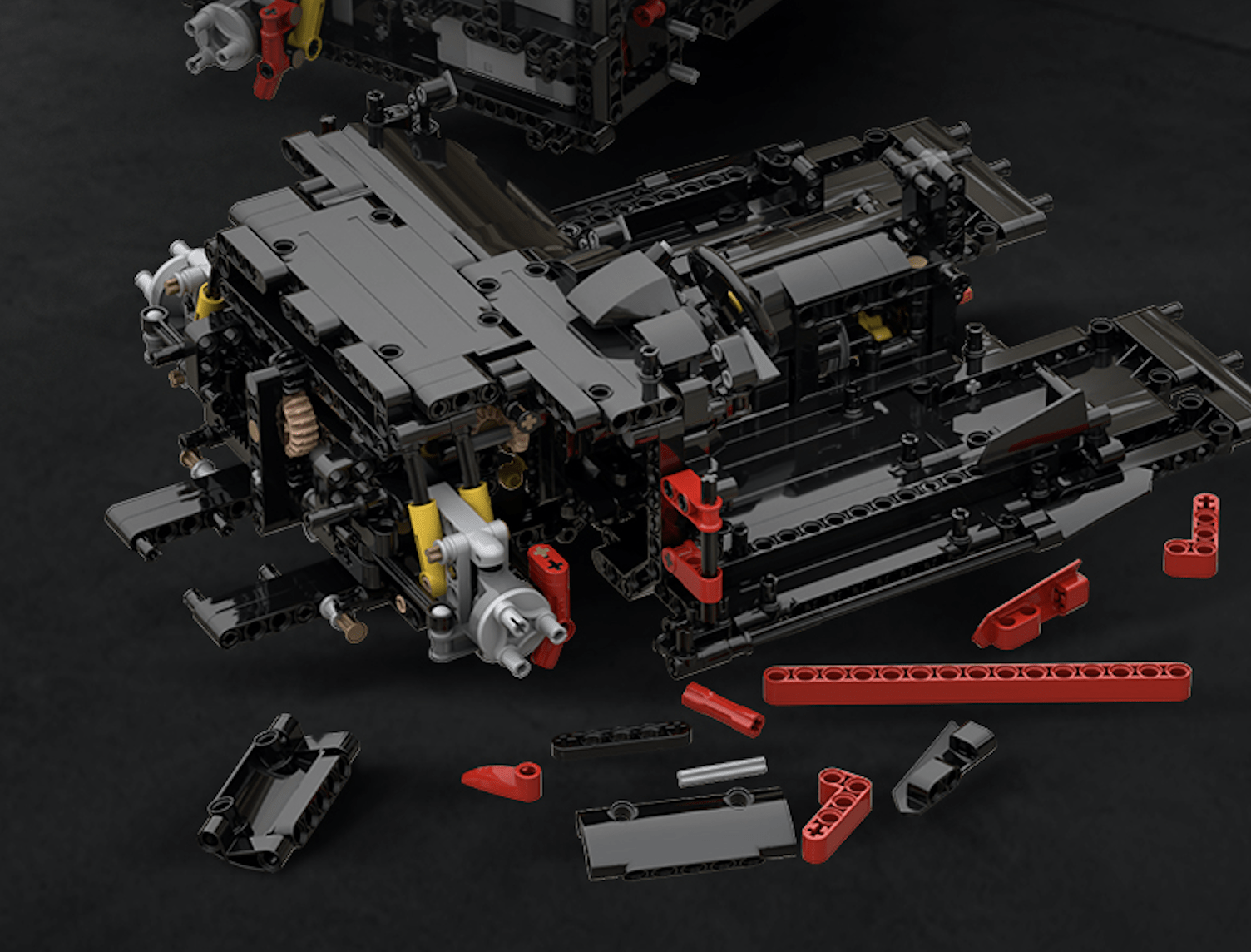 V8Italian Supercar Red - Building Blocks Set | Power Brickz