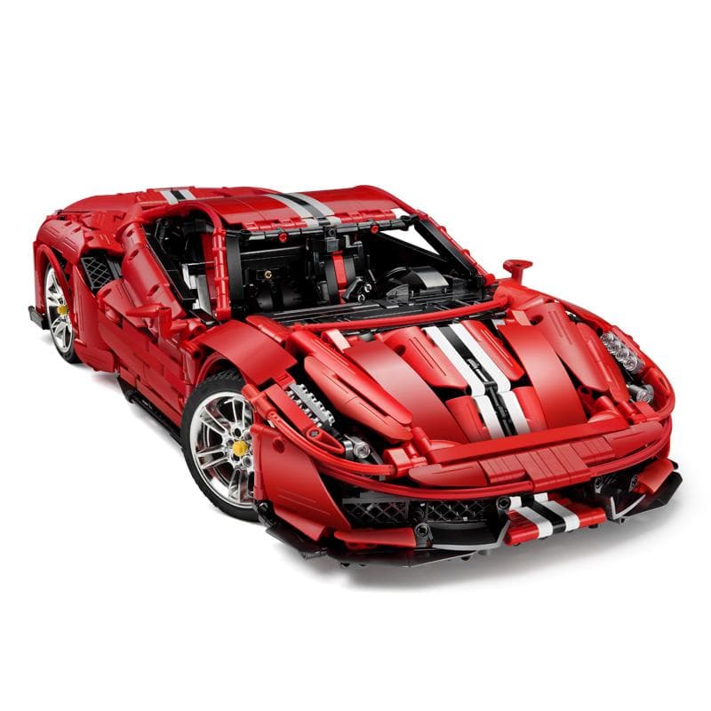 V8Italian Supercar Red - Building Blocks Set | Power Brickz