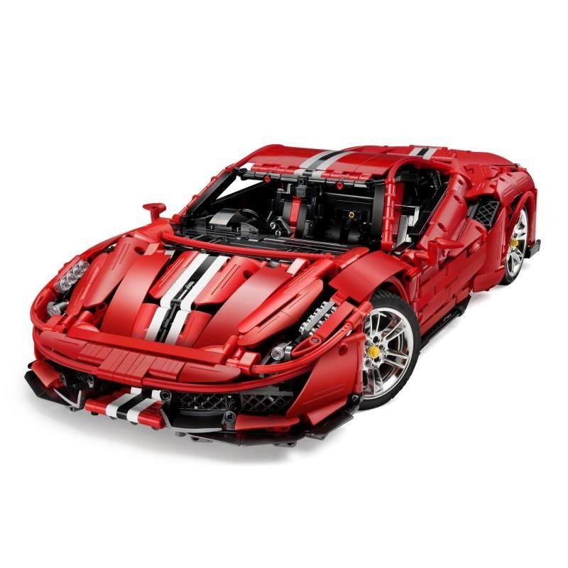 V8Italian Supercar Red - Building Blocks Set | Power Brickz