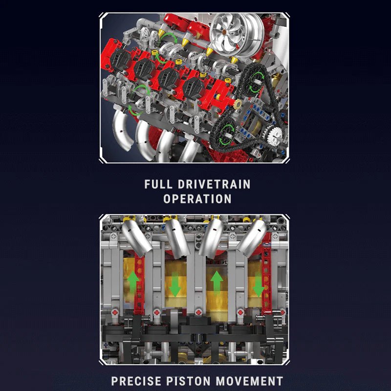 Ferrari F488 V8 Engine - Building Set | Power Brickz