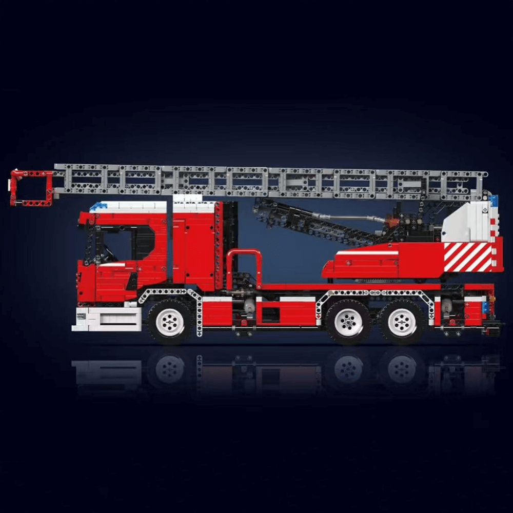 Fire Rescue Ladder Truck - Building Blocks Set | Power Brickz