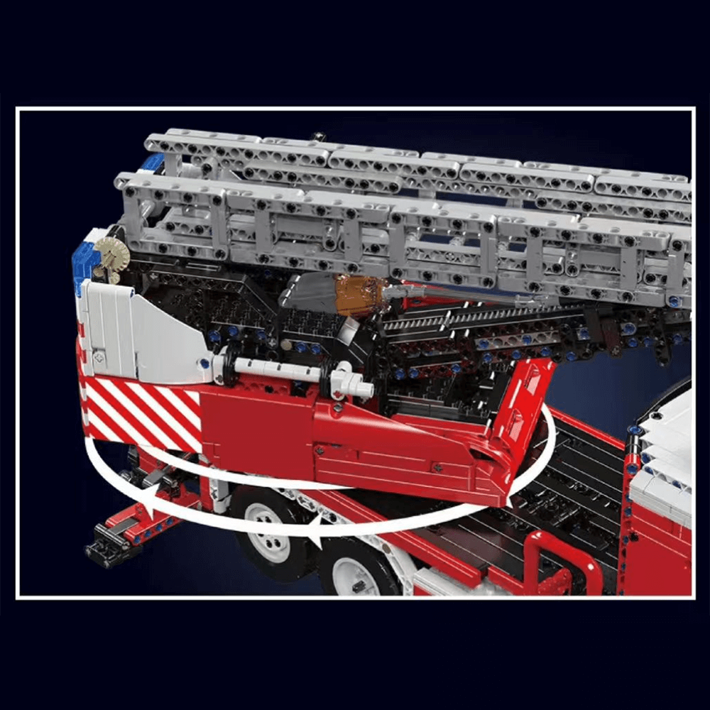 Fire Rescue Ladder Truck - Building Blocks Set | Power Brickz
