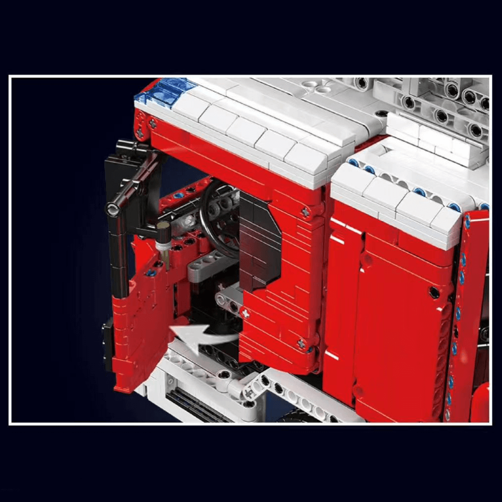 Fire Rescue Ladder Truck - Building Blocks Set | Power Brickz