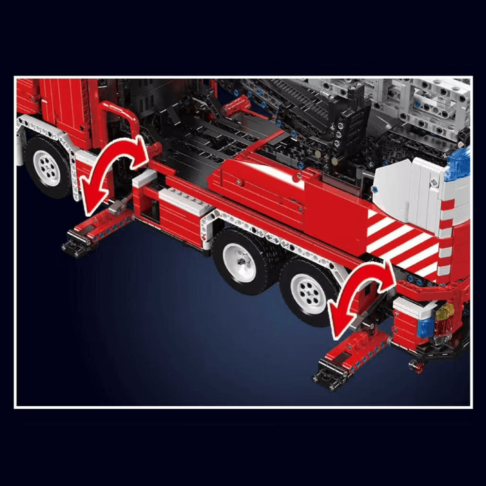 Fire Rescue Ladder Truck - Building Blocks Set | Power Brickz