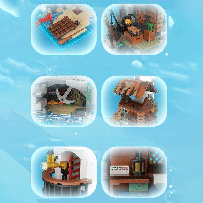 Fishing Village Lighthouse - Building Set | Power Brickz