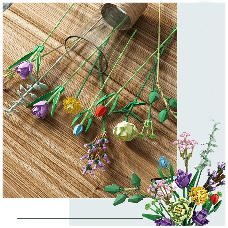 Flower Bouquet - Building Set | Power Brickz