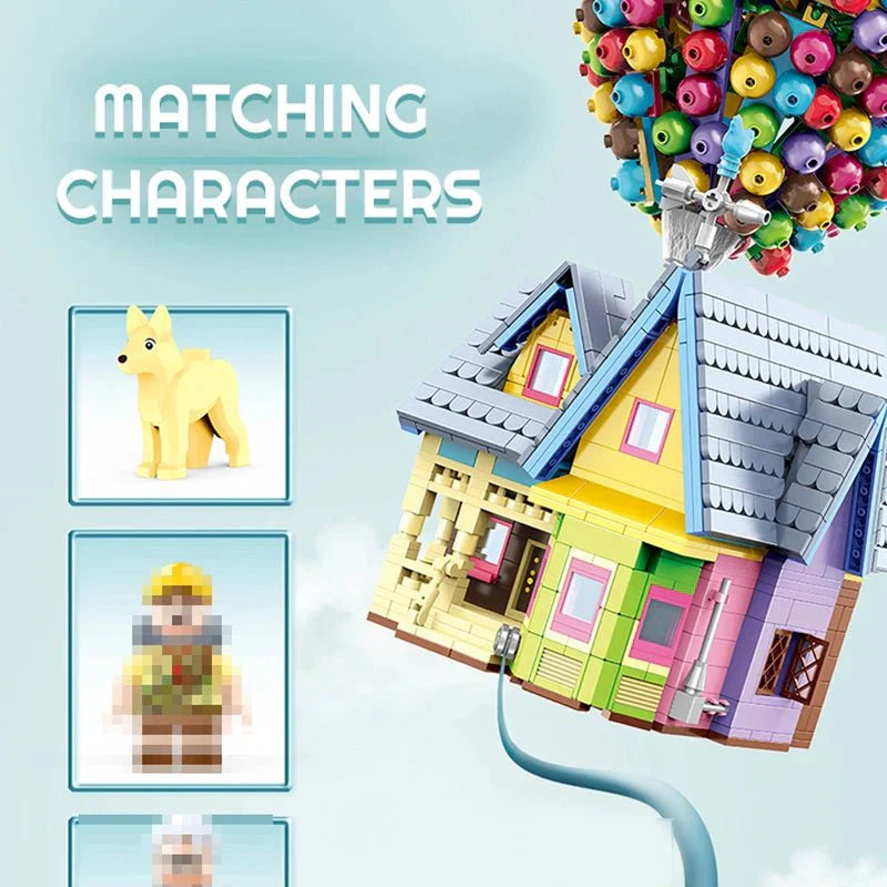 Flying Balloons House - Building Set | Power Brickz