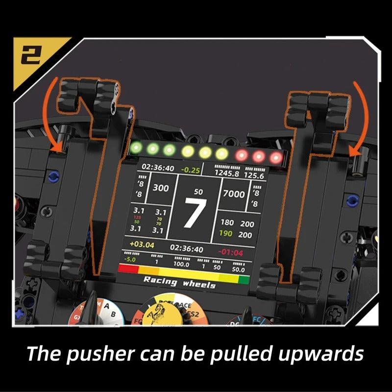 1:1 Formula Racing Steering Wheel - Building Blocks Set | Power Brickz