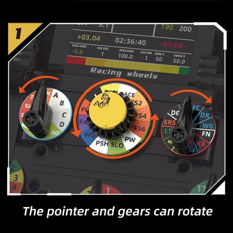 1:1 Formula Racing Steering Wheel - Building Blocks Set | Power Brickz