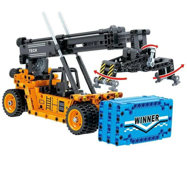 Front-Mounted Crane Truck - Building Set | Power Brickz