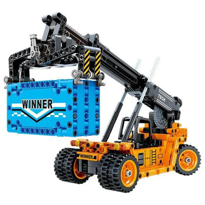 Front-Mounted Crane Truck - Building Set | Power Brickz