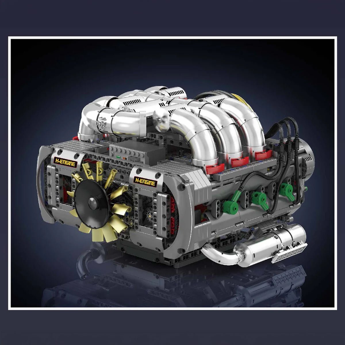 Functional Flat 6 Boxer Engine | 2374pcs - Power Brickz