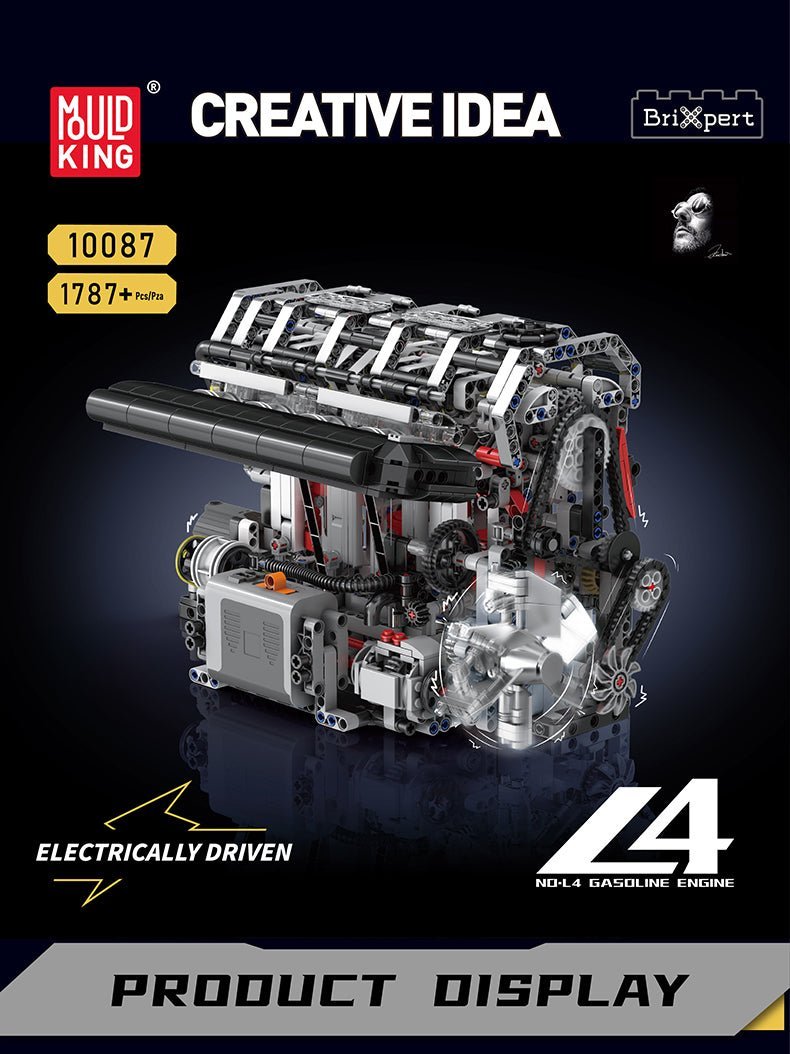 Functional Inline 4 - Cylinder L4 Gasoline | 1787pcs - Power Brickz