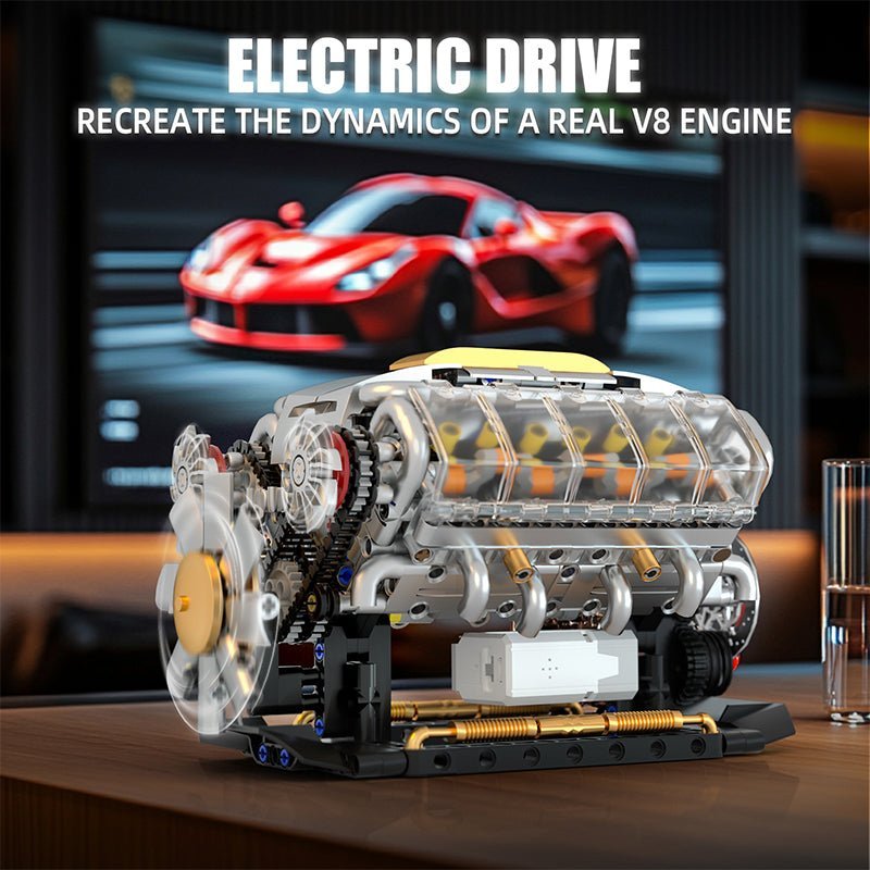Functional V8 Engine Model | 691pcs - Power Brickz