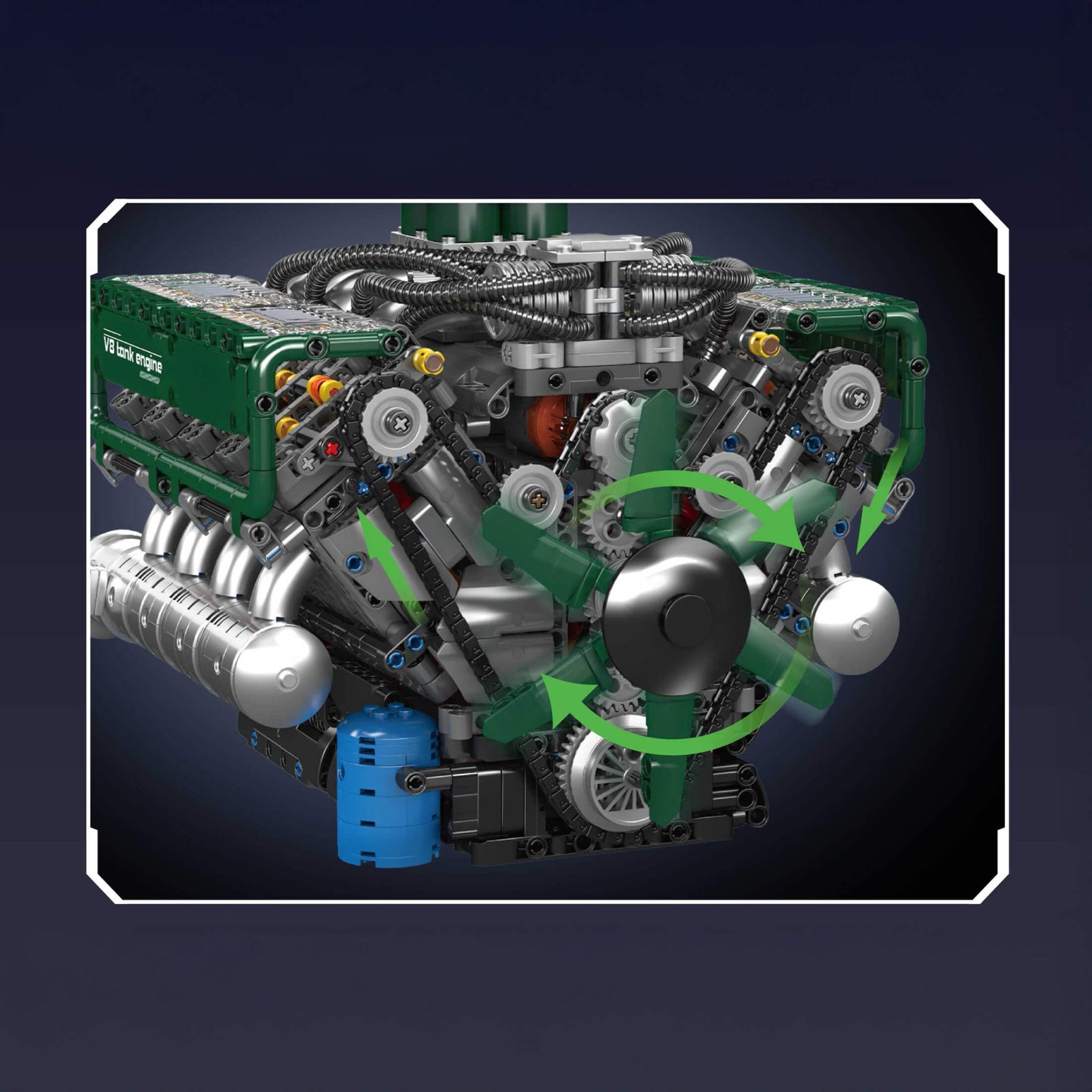 Functional V8 Tank Engine | 2250pcs - Power Brickz