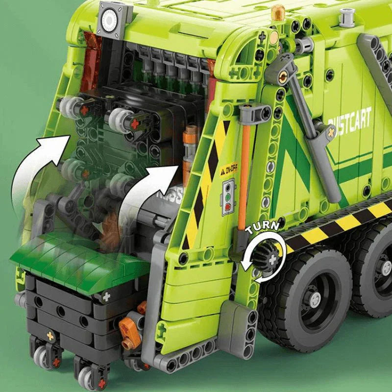 Urban Waste Collection Truck - Building Blocks Set | Power Brickz