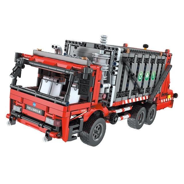 Urban Garbage Collection Truck - Building Blocks Set | Power Brickz
