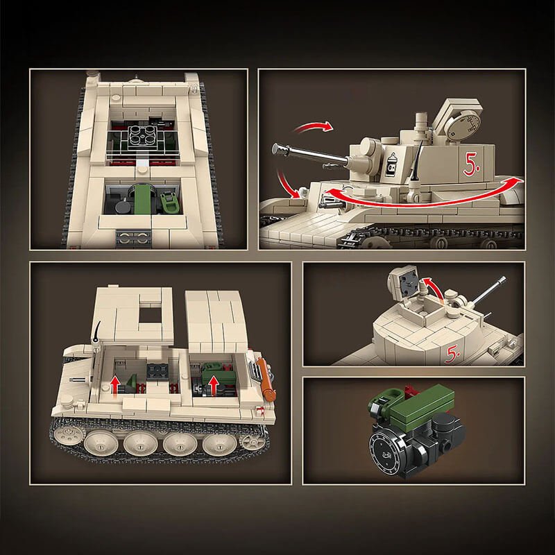German 38-T Panzer - Building Set | Power Brickz
