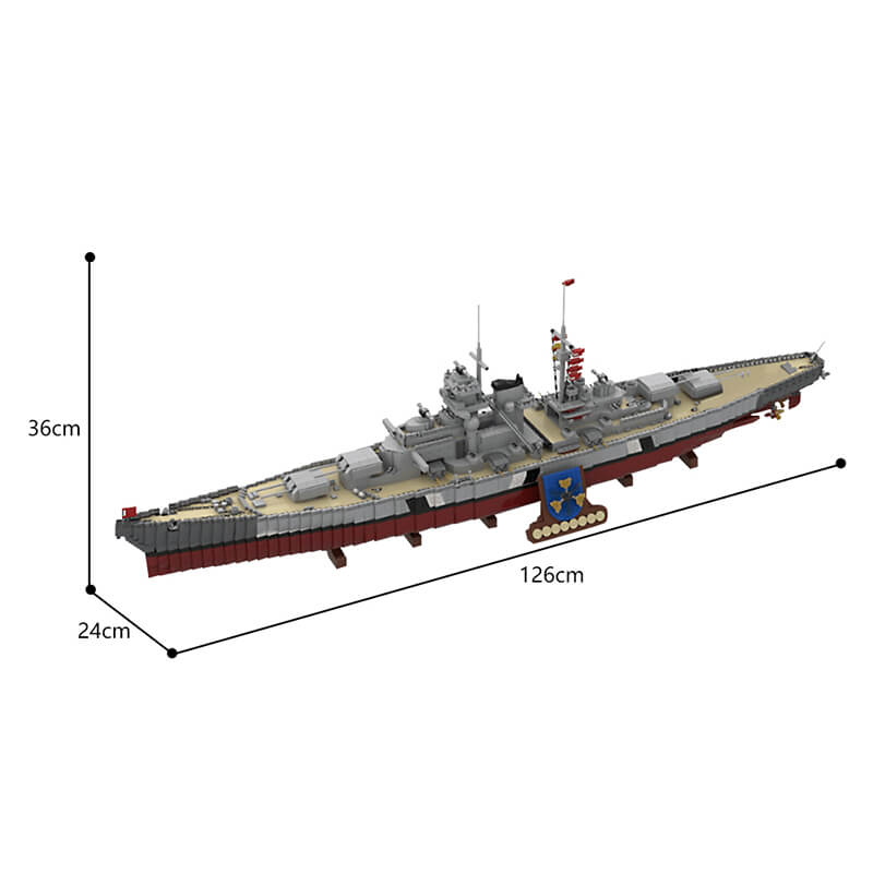 German Battleship Bismarck - Building Set | Power Brickz