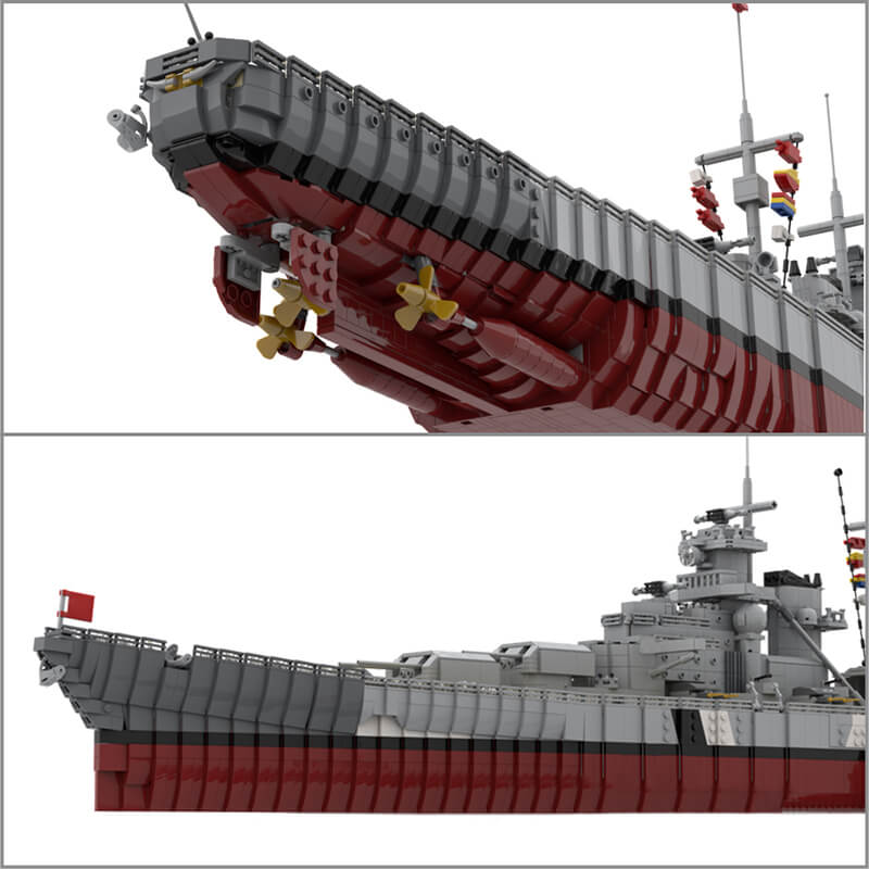 German Battleship Bismarck - Building Set | Power Brickz