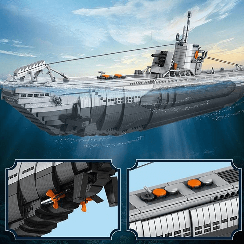 German U Boat - Building Set | Power Brickz