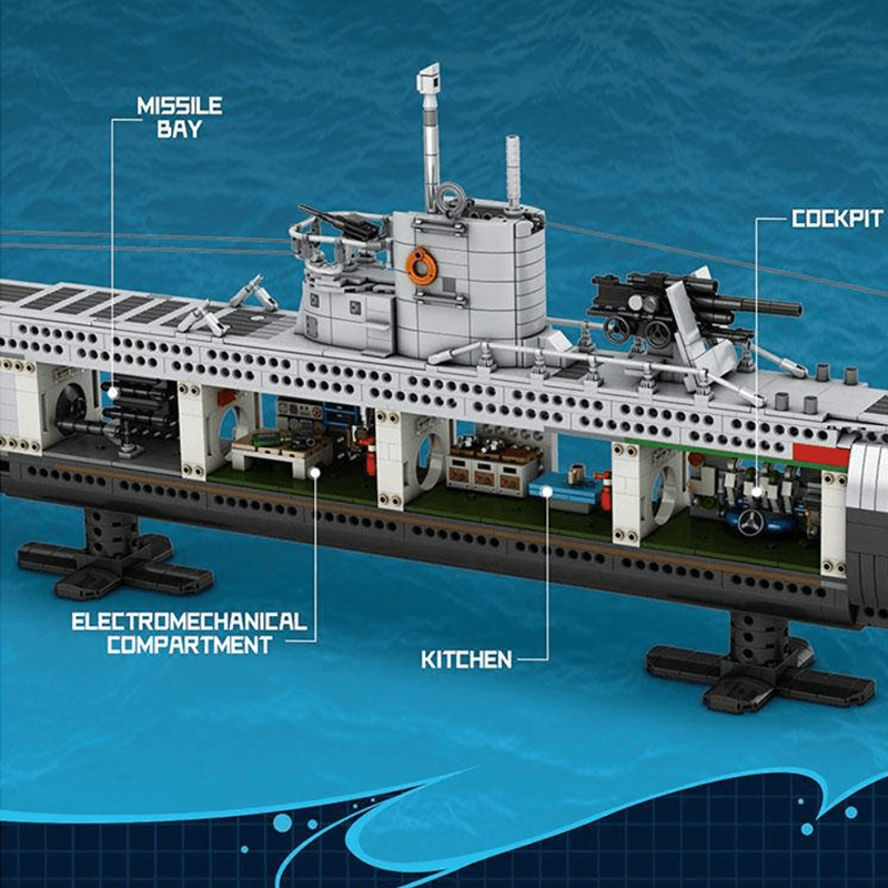 German U Boat - Building Set | Power Brickz