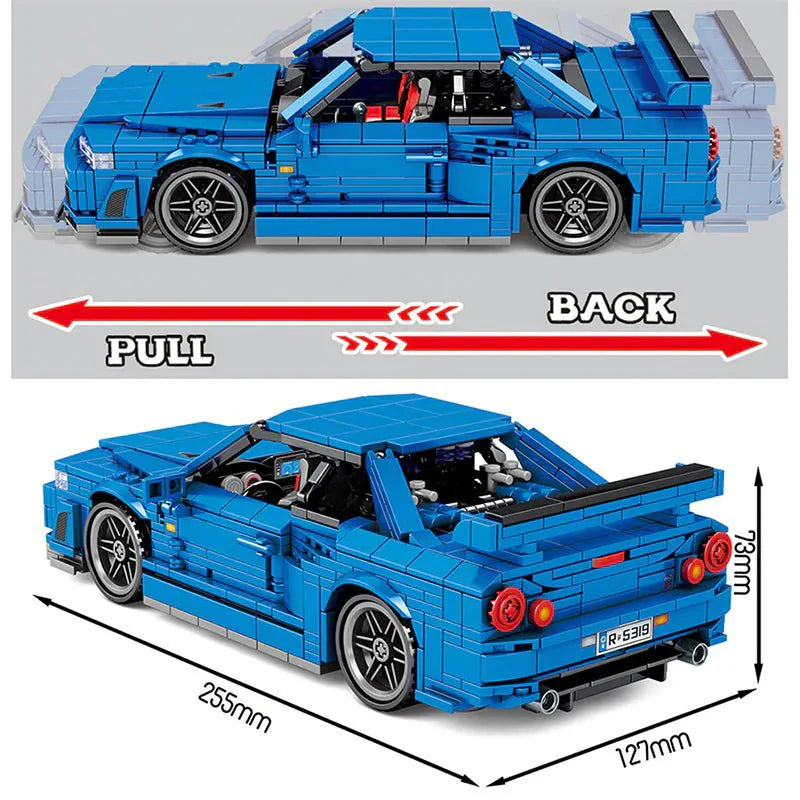 JDM RTwin-Turbo Street Legend - Building Blocks Set | Power Brickz