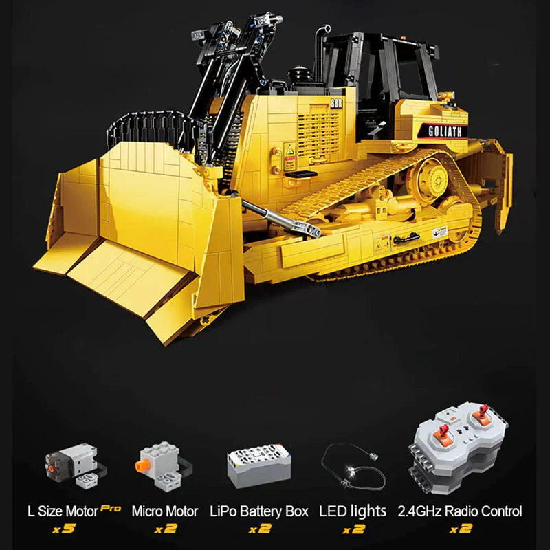 Goliath Heavy Bulldozer - Building Set | Power Brickz