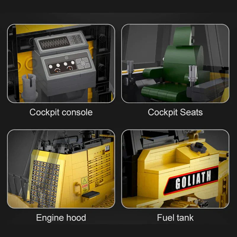 Goliath Heavy Bulldozer - Building Set | Power Brickz