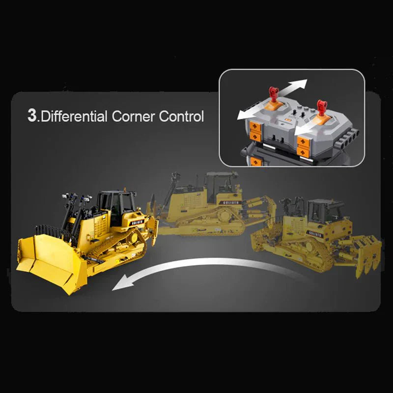 Goliath Heavy Bulldozer - Building Set | Power Brickz