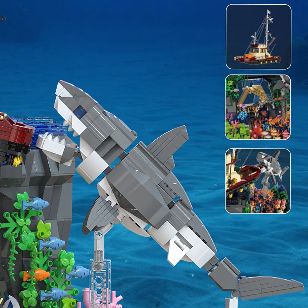 Great White Sharks Attack | 2932pcs - Power Brickz