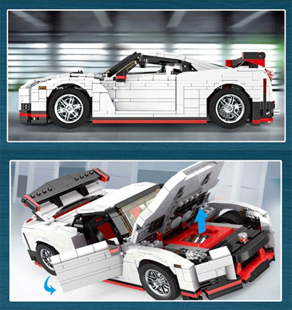 RGTR Godzilla White - Building Blocks Set | Power Brickz