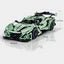 Green Track-Only Hypercar - Building Blocks Set | Power Brickz