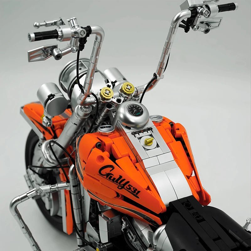 Custom V-Twin Street Bagger - Building Set | Power Brickz