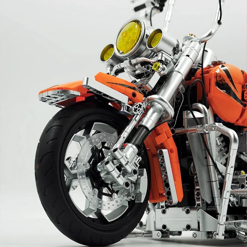 Custom V-Twin Street Bagger - Building Set | Power Brickz