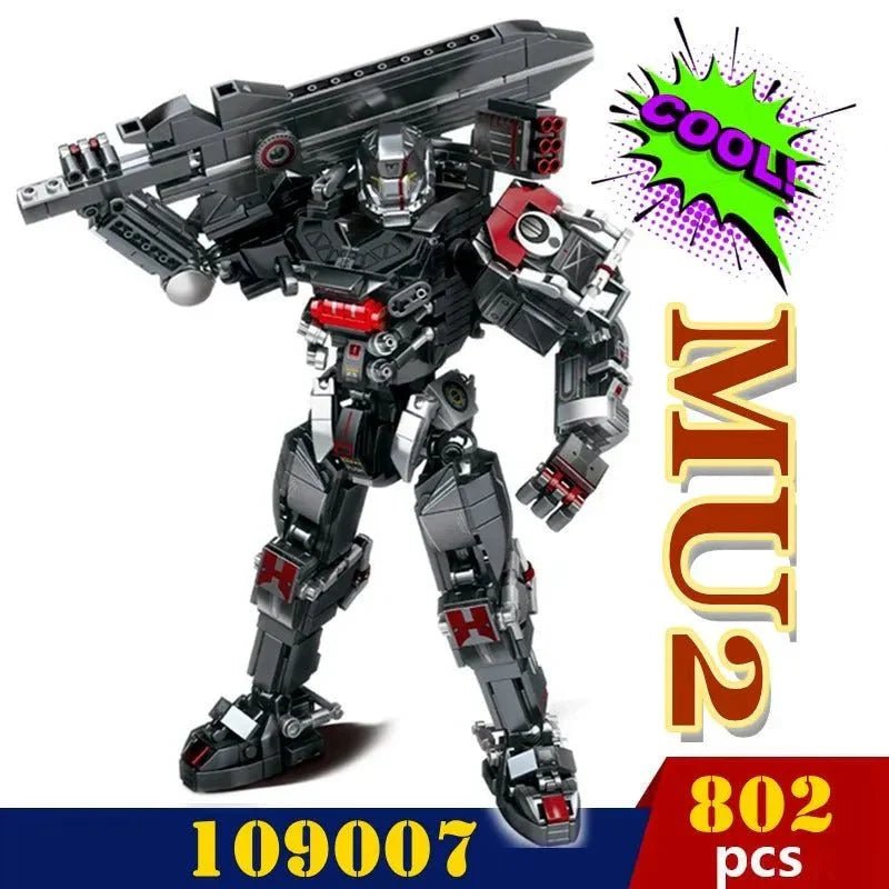 Heavy Duty Mecha Robot MU2 White Shark Bricks Toy | 802pcs - Power Brickz