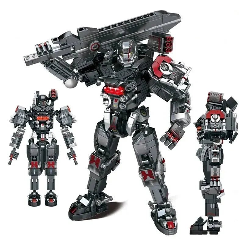 Heavy Duty Mecha Robot MU2 White Shark Bricks Toy | 802pcs - Power Brickz