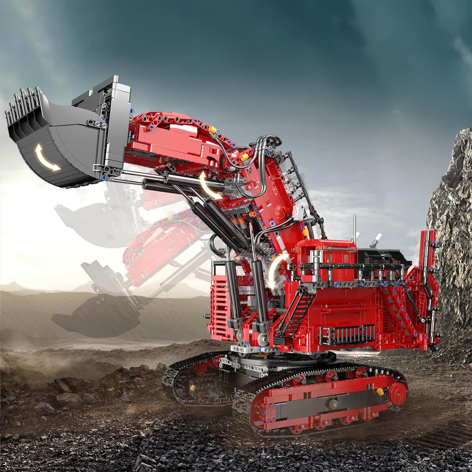 Heavy-Duty RC Excavator - Building Set | Power Brickz