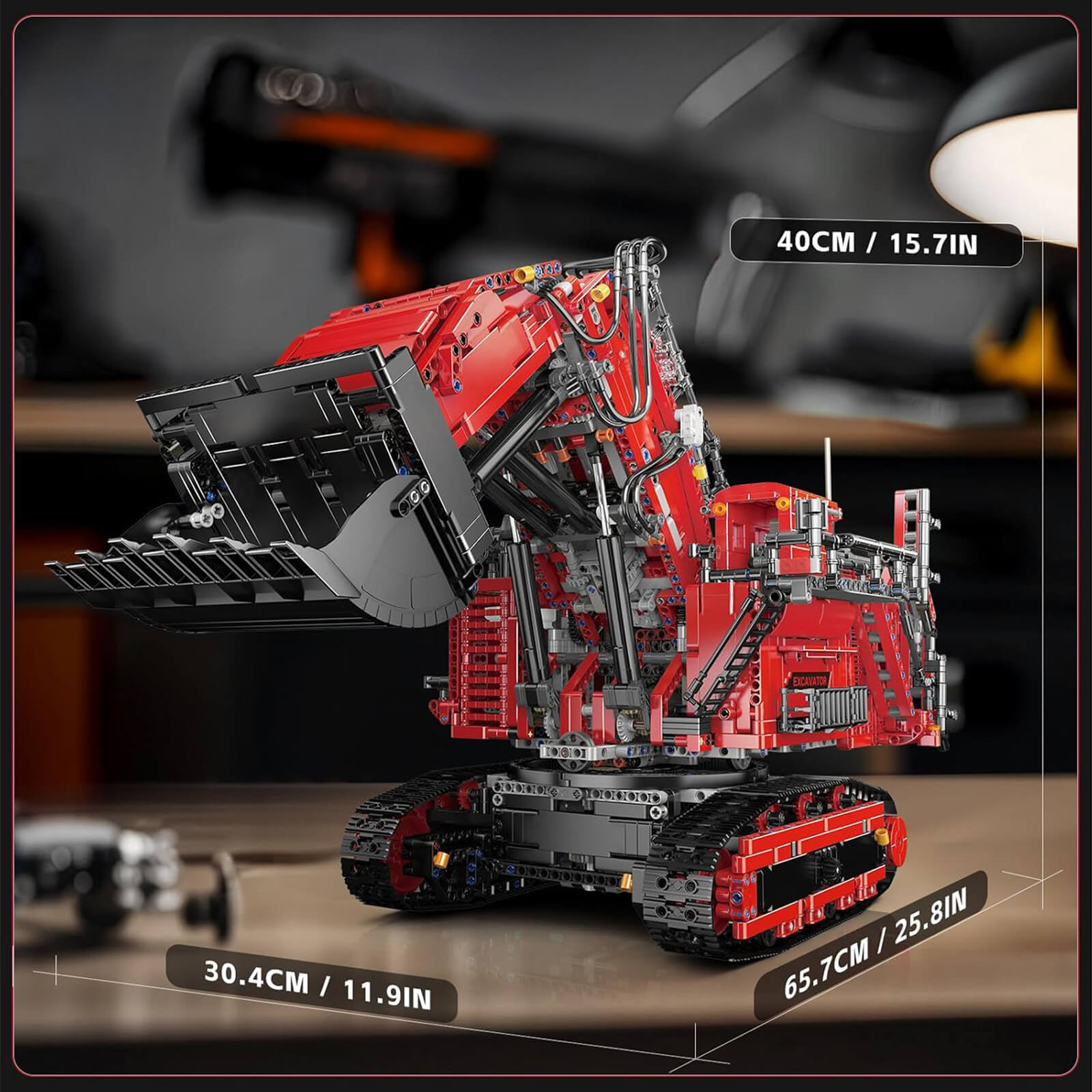 Heavy-Duty RC Excavator - Building Set | Power Brickz
