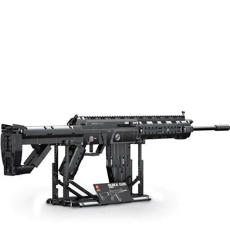 Heavy Duty SMG Combat Rifle - Building Set | Power Brickz