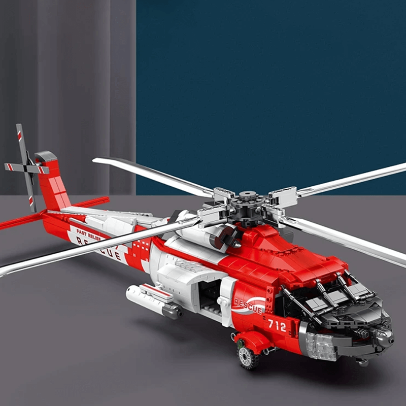 HH-60J Search And Rescue Aircraft - Building Set | Power Brickz