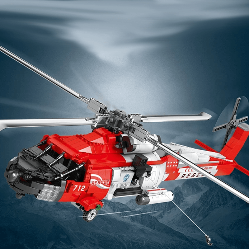 HH-60J Search And Rescue Aircraft - Building Set | Power Brickz