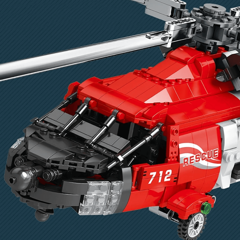 HH-60J Search And Rescue Aircraft - Building Set | Power Brickz