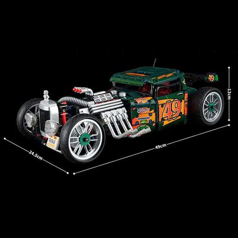 Classic Hot Rod Coupe - Building Set | Power Brickz