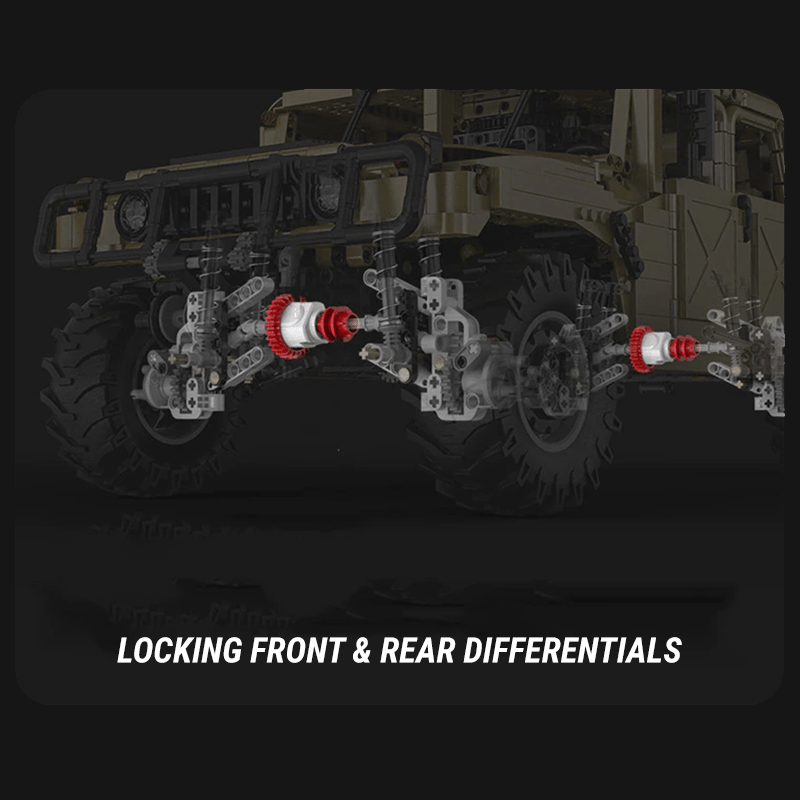 Military Off-Road Humvee Truck - Building Blocks Set | Power Brickz