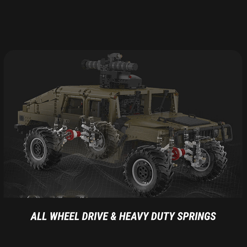 Military Off-Road Humvee Truck - Building Blocks Set | Power Brickz
