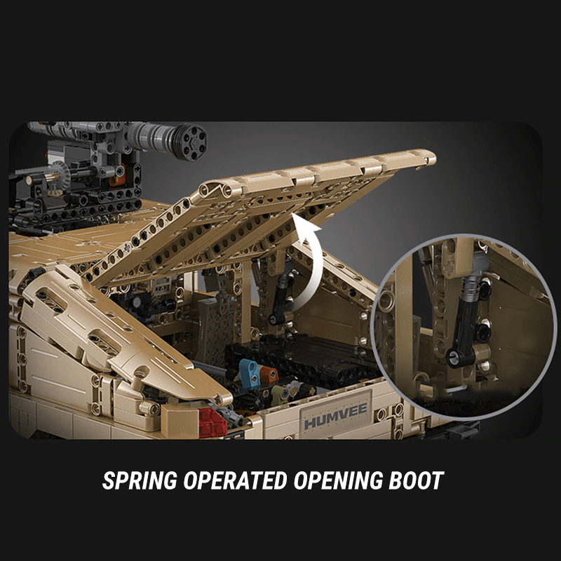 Military Off-Road Humvee Truck - Building Blocks Set | Power Brickz