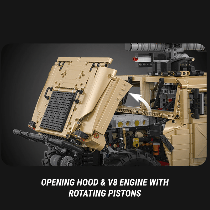 Military Off-Road Humvee Truck - Building Blocks Set | Power Brickz