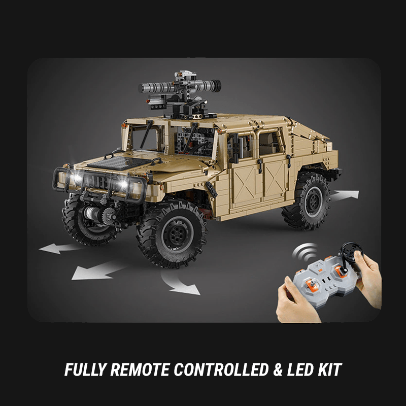 Military Off-Road Humvee Truck - Building Blocks Set | Power Brickz