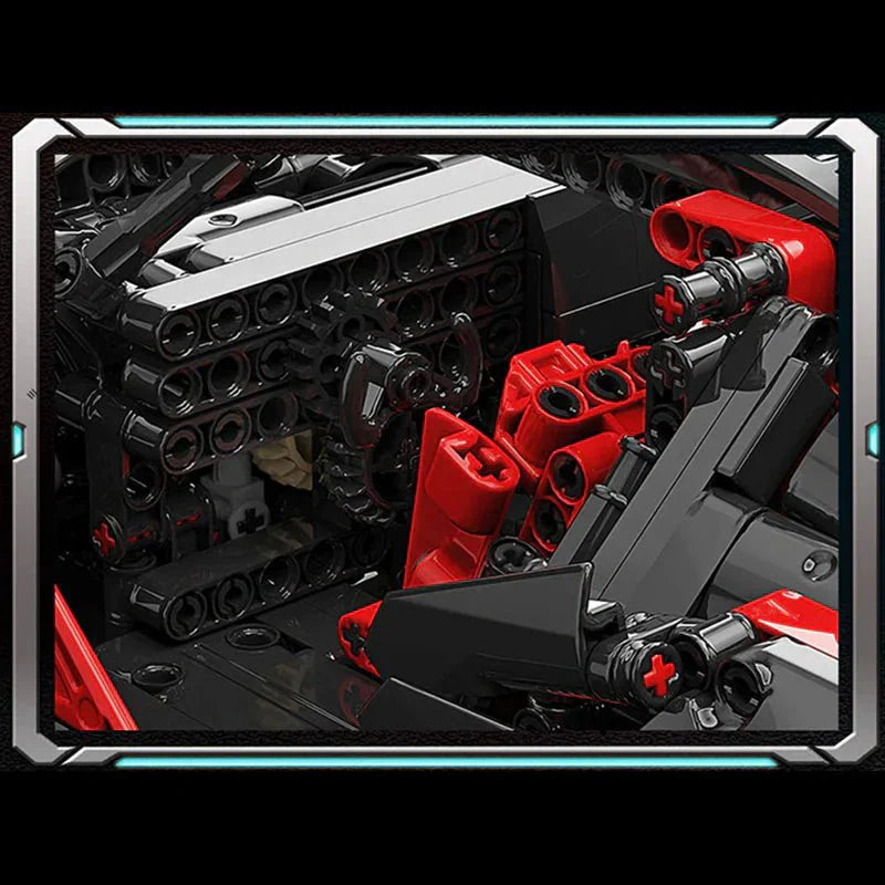 Red Concept Hypercar - Building Blocks Set | Power Brickz
